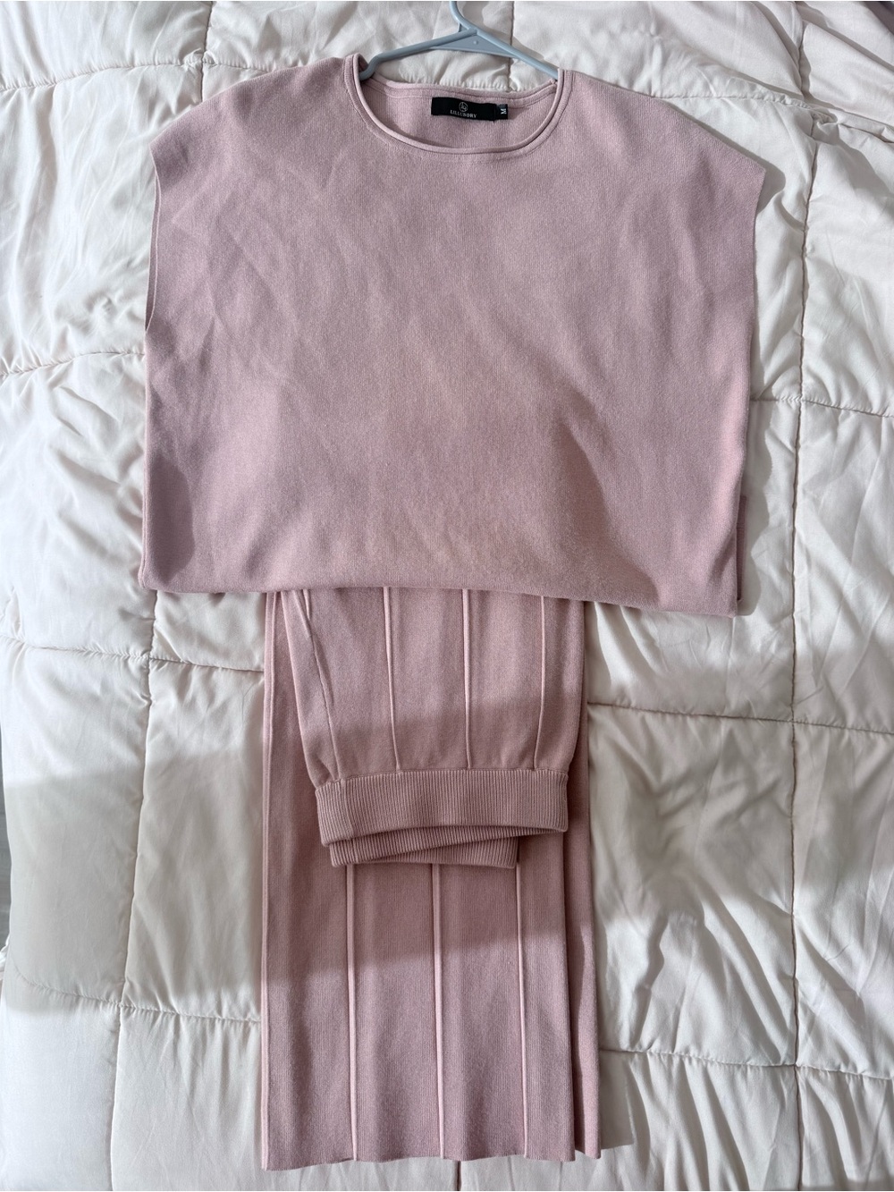 Soft Pink Knit Two-Piece Set
